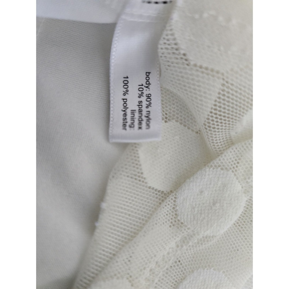 The Limited Sleeveless  White Dots Lace Blouse size Medium White. 11B0364 - Picture 7 of 12